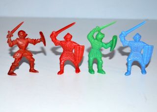 Vintage 1950s 1960s Lido Medieval Knight Playset Plastic Figures Cereal Premiums
