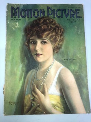 1922 Motion Picture Classic Mary Pickford Pretty Flapper Girl Hollywood Stars