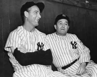 1939 York Yankees Lou Gehrig & Joe Mccarthy Glossy 8x10 Photo Last Year