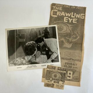 Vintage Photo Movie Still Clippings The Crawling Eye 1958 Forrest Tucker