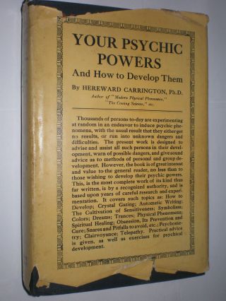 1920 Your Psychic Powers By Hereward Carrington Astrology Antique Book Rare