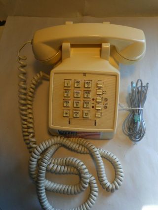 Teleconcepts Touchtone Telephone 2 Lines Ivory Vintage Office Decor