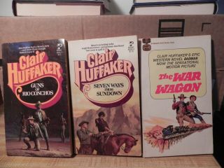 Clair Huffaker 3 Vintage Paperbacks: The War Wagon (movie Tie - In),  2 More