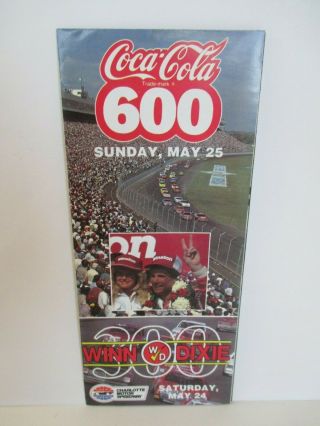 Vtg Charlotte Motor Speedway Coca Cola 600 May 1986 Nascar Ticket Brochure Ad