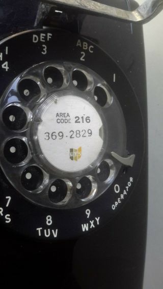 Vintage ITT Black Wall Mount Rotary Dial Telephone 1978 Northern Telecom Canada 3