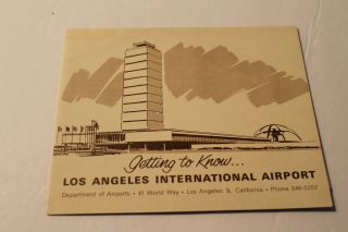 Brochure: Getting To Know.  Los Angeles International Airport 1960 