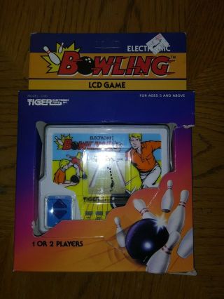 1987 Tiger Electronic Bowling Game - Vintage Handheld Lcd Game In Package