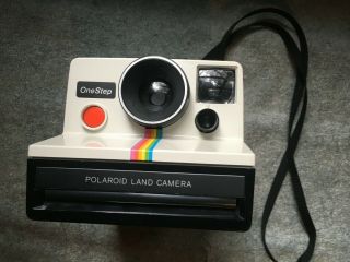 Vintage Polaroid SX 70 One Step Land Camera With Rainbow Stripe 2