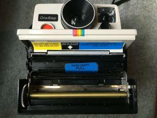 Vintage Polaroid SX 70 One Step Land Camera With Rainbow Stripe 3