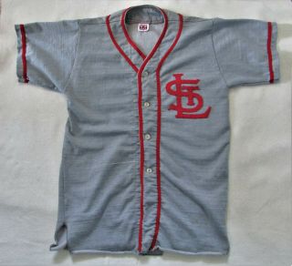 Vintage St Louis Cardinals Baseball Jersey 1950s 1960s Mason Mens Small Shirt