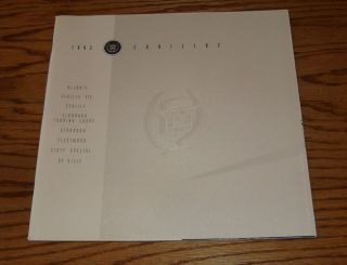 1993 Cadillac Fl Deluxe Sales Brochure 93 Allante Deville Fleetwood Eldorado