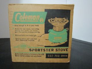 Coleman Sportster Stove 502 - 700 Green February 1967