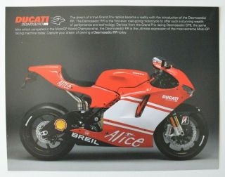 Ducati Desmosedici Rr Dealer Sheet Brochure - English - North America