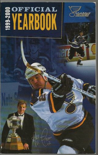 1999 - 00 St.  Louis Blues Nhl Hockey Media Guide Record Book