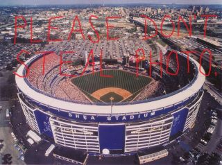 Shea Stadium / Ny Mets 8x10 Glossy Photo - Aerial View From Behind Home Plate