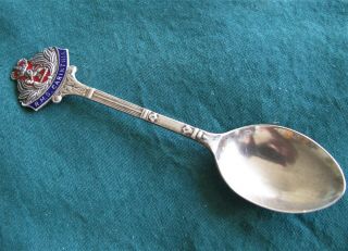 R.  M.  S.  Carinthia Sterling Silver Enamel Souvenir Spoon 1962 T.  A.  Randle & Co.  Nr