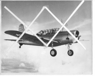 46) Orig Fred Bamberger Photo Vultee Bt - 13 Valiant With 1943 Censor Stamp