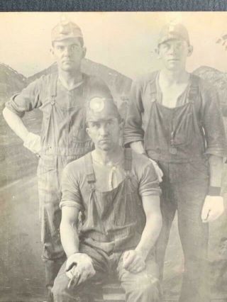 Vintage Antique 1910s Rppc Postcard Photo Miners Picher Oklahoma Joplin Missouri