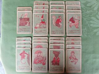 Very Early Antique Set of Old Maid Paper Playing Cards Whitman ? Ephemera 3