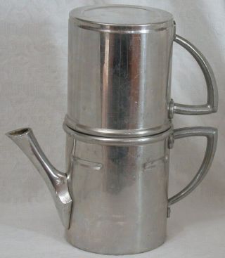 Vintage Flip Drip Stove Top Aluminum Expresso Coffee Pot T.  8 Made In Italy