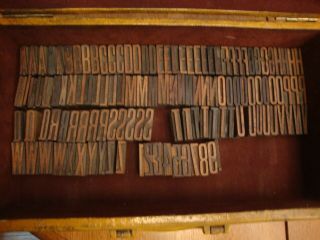 Antique Vtg 1 " Wood Letterpress Print Type Block A - Z Letter Set 125,