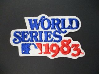 1983 World Series Patch Size Orioles Phillies 2 X 3.  5 Inches Mlb Logo