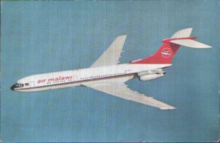 Air Malawi Vickers Vc10 1977 Airline - Issue Postcard