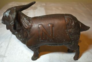 Vintage Ww2 Era U.  S.  Naval Academy Goat Mascot Metal Figurine