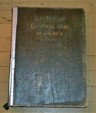 Vtg Rand Mcnally Commercial Atlas Of America 1921 Railroads Kent St Library