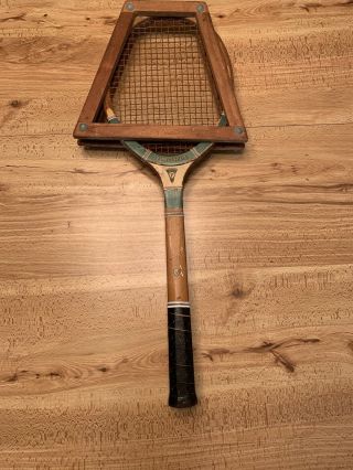 Vintage Forest Hills Tennis Racket In Tennis Racket Press.  Decoration Piece