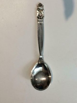 Georg Jensen Acorn Sterling Silver Jam Serving Spoon S298