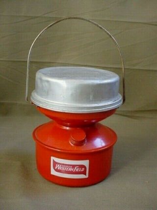 Vintage Montgomery Wards Western Field Camping Stove/heater W/bail & Pot