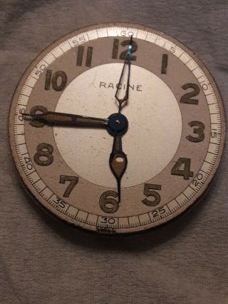 Vintage Ww2 Era Military Style Racine Watch (gallet Movement)