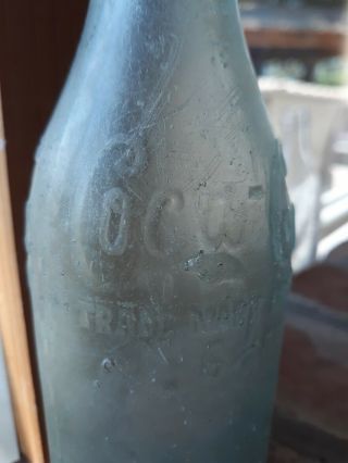 Vintage Straight Side Coca Cola Embossed Anniston,  ALA 6 1/2 OZ Trade Mark Reg 2