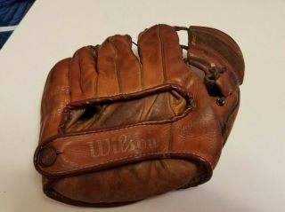 Vintage 1940s Wilson Enose Slaughter Ball Hawk A2104 Baseball Glove - Made In Us