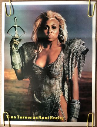 Vintage Poster Tina Turner Aunty Entity Mad Max 1985 Movie Memorabilia