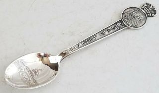Sterling Silver Souvenir Spoon Mormon Temple Salt Lake City Marthinsen Norway
