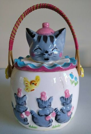 Vintage " Three Little Kittens Lost Their Mittens Cookie Jar - Lipper Mann