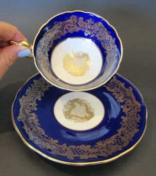 Vintage Coalport Bone China Teacup And Saucer " Golden Wedding " Made In England