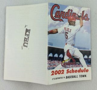 2002 St.  Louis Cardinals Baseball Pocket Schedule - Kfru Radio