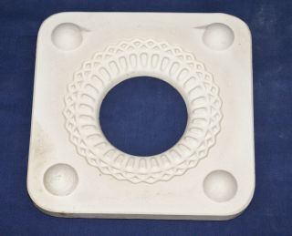 Vintage Ceramic Pottery Slip Casting Mold - Holland - Lattice Plate 5 1/4 "