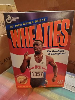 Michael Johnson Wheaties Box - - - - Usa Olympics Track & Field