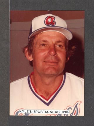 1980 Bobby Cox Braves Unsigned 3 - 1/2 X 4 - 7/8 Color Snapshot Photo 6