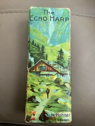 Vintage M.  Hohner Echo Harp Double Sided Harmonica Keys C & G - Germany