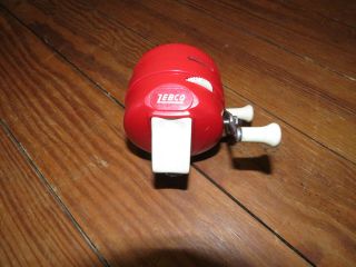 Vintage Zebco Solid Red Fishing Reel 202 205 Made In Usa Spin Cast