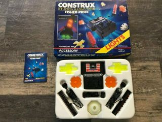 Vintage Fisher Price Construx 6060 Light Pack Accessory Set With Box