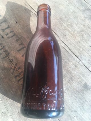 Vintage My = Coca Co.  Amber Soda Bottle Lexington,  Ky.