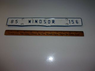 Rare Vintage 1985 Windsor Virginia License Plate Tag Topper Va 156