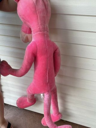 Vintage 1980 Pink Panther Giant 48” Plush Bendable Stuffed Mighty Star 4 Feet 3