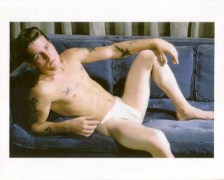 Gay: Vintage Retro Semi Nude Male 8x10 Photograph Fonzi In A Jockstrap S8